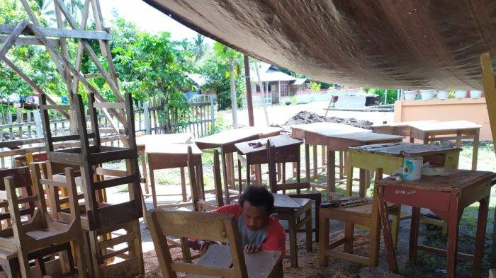 Perbaikan fasilitas belajar mengajar di SMP Negeri 2 Sinonsayang Minsel Sulawesi Utara