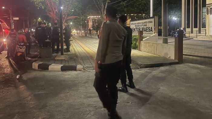 Personil yang melakukan pengamanan di Kota Bitung, Sulawesi Utara
