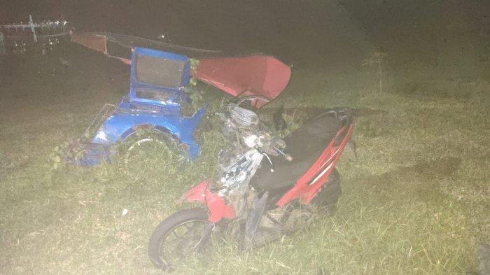 Satu di antara barang bukti laka lantas di Bolmong