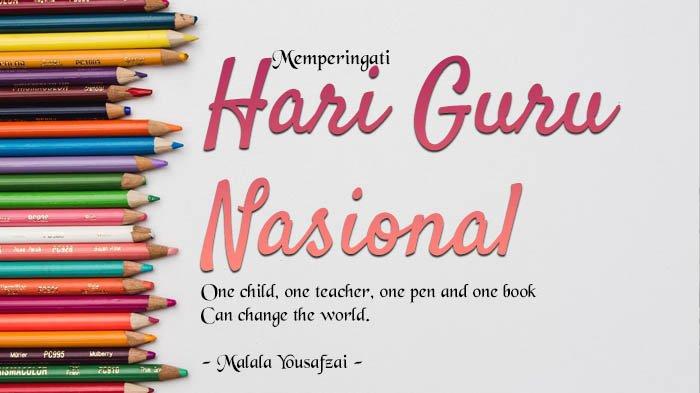 Poster Ucapan Selamat Hari Guru Nasional.