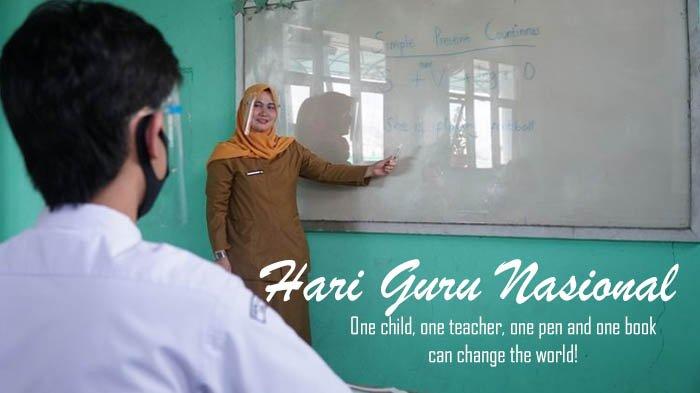 Poster ucapan Selamat Hari Guru Nasional 2023.