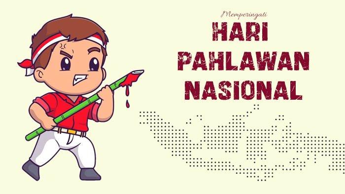 Poster ucapan selamat Hari Pahlawan Nasional 2023.