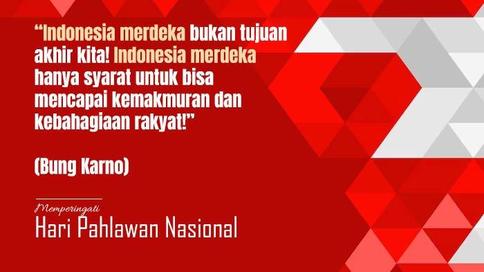 Poster ucapan selamat Hari Pahlawan Nasional 2023.