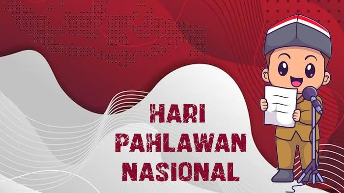 Poster ucapan selamat Hari Pahlawan Nasional 2023.