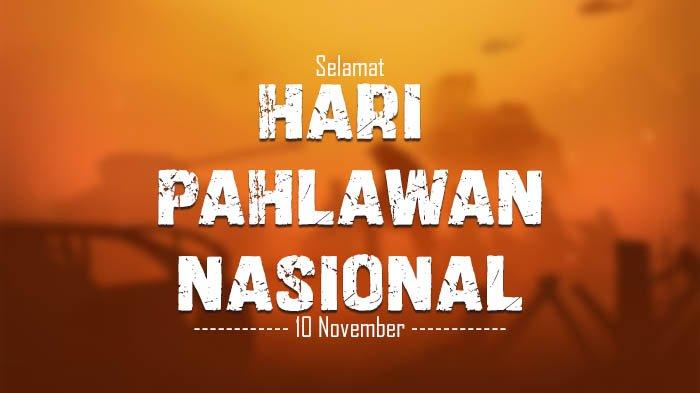 Poster ucapan selamat Hari Pahlawan Nasional 2023.