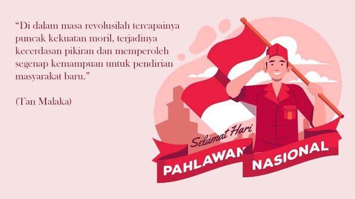 Poster ucapan selamat Hari Pahlawan Nasional 2023.