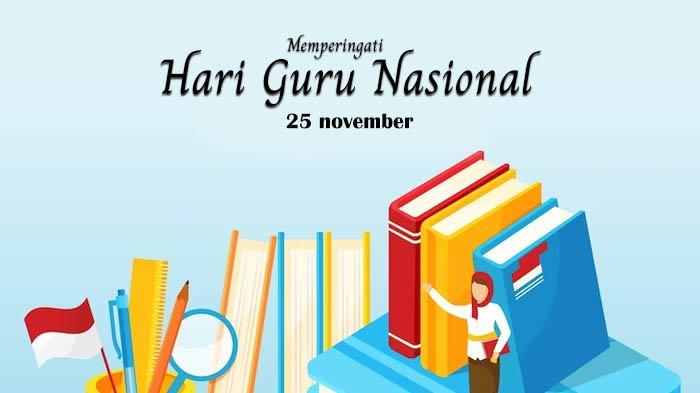 Poster ucapan selamat hari guru nasional 2023.