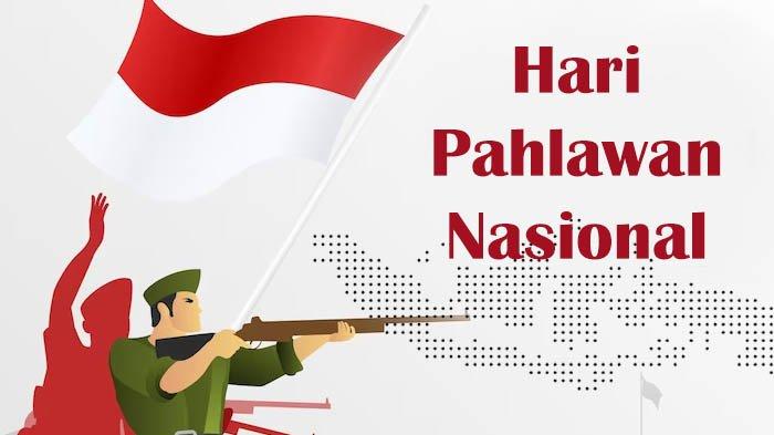 Poster ucapan selamat Hari Pahlawan Nasional 2023.