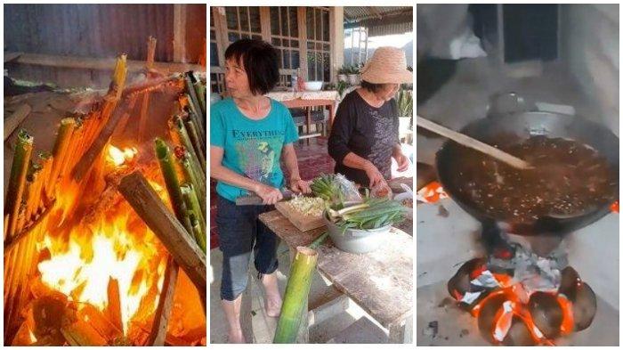 Potret persiapan pengucapan syukur di Desa Leilem, Kecamatan Sonder, Kabupaten Minahasa, Sulawesi Utara.