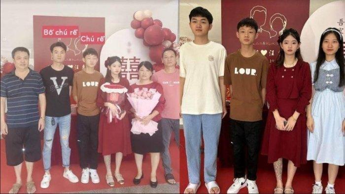 Potret sepasang remaja SMA di China menggelar acara tunangan jelang pernikahan hingga viral di media sosial.