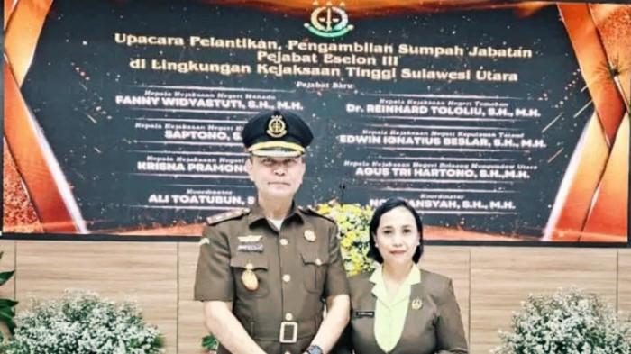 JABATAN - Reinhard Tololiu, S.H., M.H. resmi menjabat Kepala Kejaksaan Negeri (Kajari) Tomohon, Kamis 24 Juli 2025.