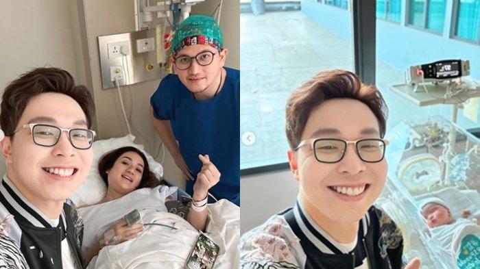 Richard Lee saat mengunjungi Tengku Dewi Putri yang baru melahirkan anak kedua