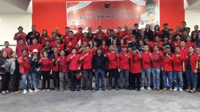 Rakor DPC PDIP dan PAC Se-kabupaten Minahasa Tenggara (Mitra), Provinsi Sulawesi Utara (Sulut), yang digelar di Lamet Vilage, Minggu 30 Juni 2024.
