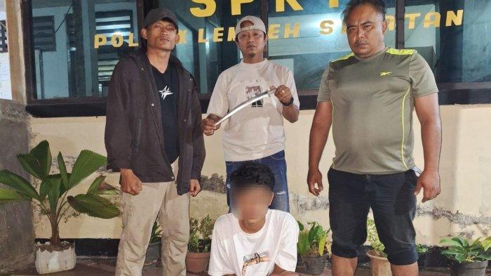 KASUS PENIKAMAN - Tim Opsnal Polsek Lembeh Selatan menangkap seorang pemuda berinisial GD (18) di Kecamatan Lembehan Selatan, Kota Bitung, Sulawesi Utara. GD diduga menikam seseorang di bawah pengaruh alkohol.