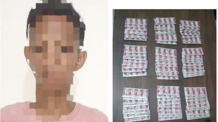 Tim Opsnal Satresnarkoba Polres Bitung, berhasi menggagalkan peredaran ribuan butir obat keras ifarsyl.