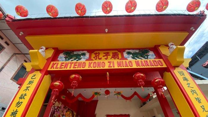 Klenteng Kong Zi Miao Kota Manado, Sabtu (10/2/2024)