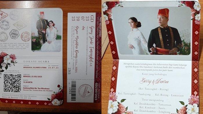 Undangan Syukuran Pernikahan dan Adat Minahasa dari Gerry Jordie Tamengkel dan Desiree Magdalena Roring.
