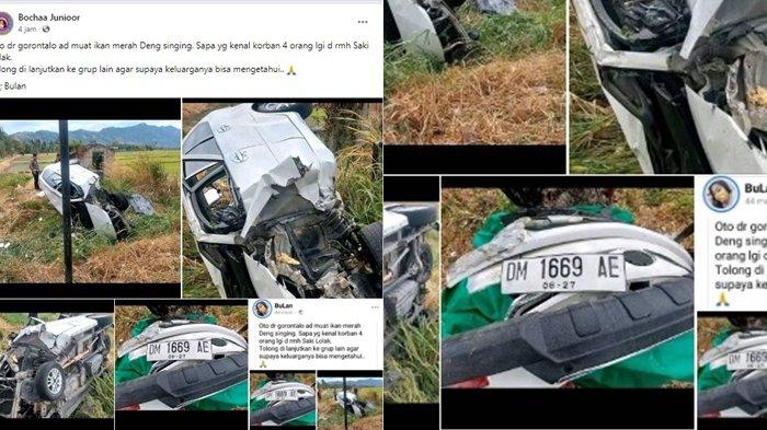 Viral kecelakaan mobil yang mengangkut ikan tujuan Gorontalo