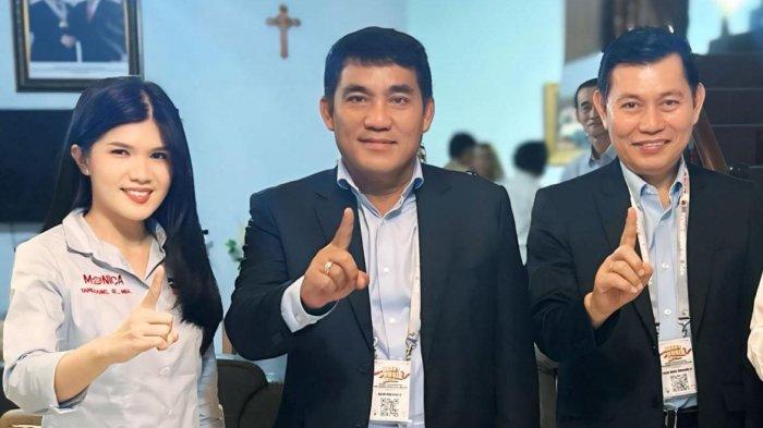 YSK-VICTOR - Gubernur Sulut Yulius Selvanus dan Wagub Victor Malilangkay bersama Anggota DPRD Kota Manado Monica Tambajong belum lama ini.