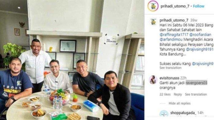 Yudha Arfandi berteman dengan Raffi Ahmad (Instagram)