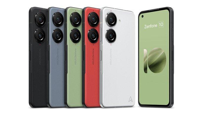 Varian warna Asus Zenfone 10 terdiri dari Midnight Black, Comet White, Eclipe Red, Aurora Green, dan Starry Blue