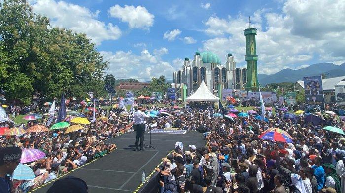 Anies Baswedan kampanye di Kotamobagu Sulawesi Utara, Senin (5/2/2024)