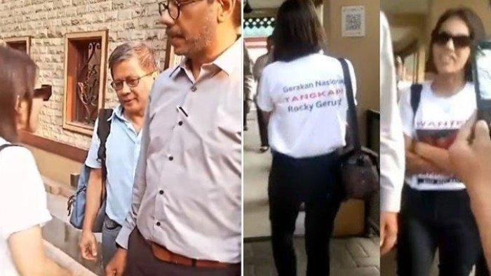 Caleg PDIP Noviana Kurniati melabrak Rocky Gerung di Mabes Polri, Novia mengaku bukan perintah dari Partai.