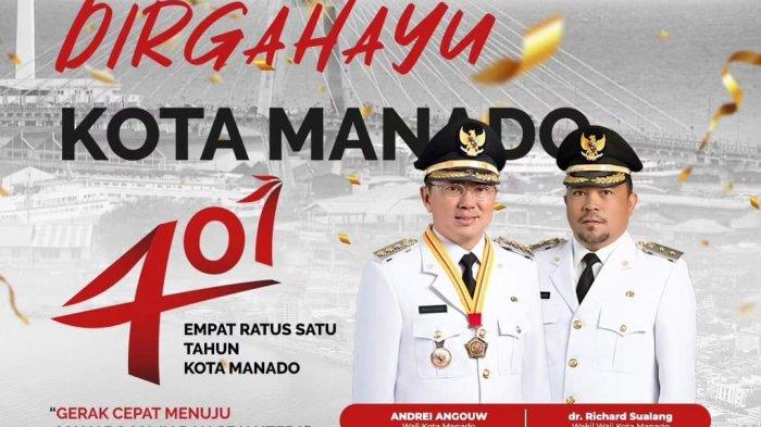 Wali Kota Tomohon, Caroll Senduk, mengucapkan selamat HUT ke-401 Manado, Sulawesi Utara.
