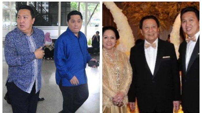 Garibaldi Thohir alias Boy Thohir (kanan) dan Erick Thohir saat bersama mendiang ayahnya Muhammad Teddy Thohir.