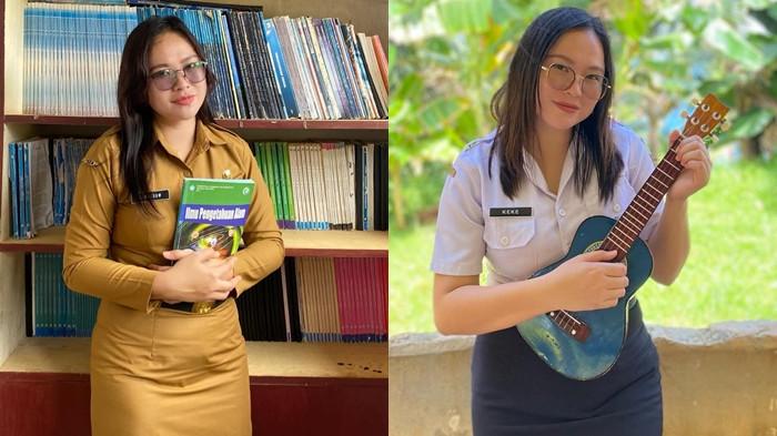 GURU - Savelia Viane Warouw. Guru IPA di SMP Negeri 6 Satap Tabukan Utara, Pulau Matutuang, Kabupaten Kepulauan Sangihe.