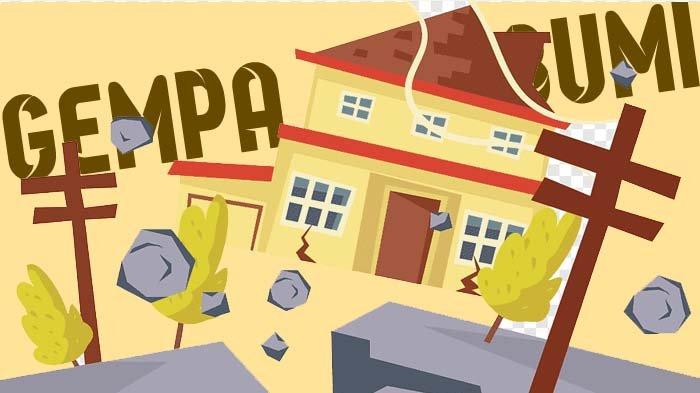 Ilustrasi gempa bumi. 