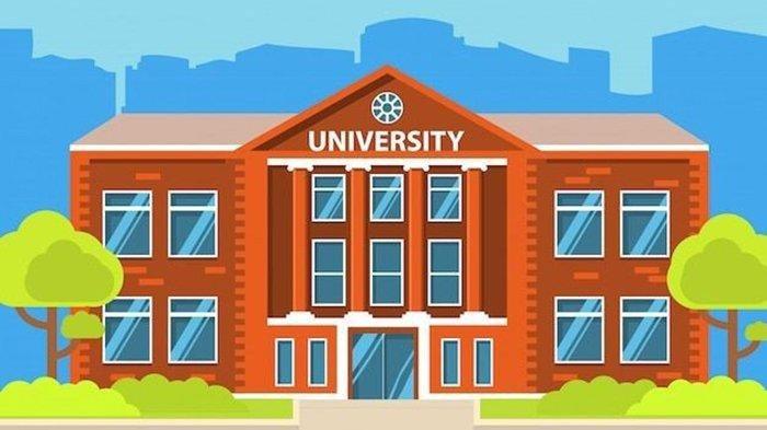 ilustrasi perguruan tinggi atau kampus.