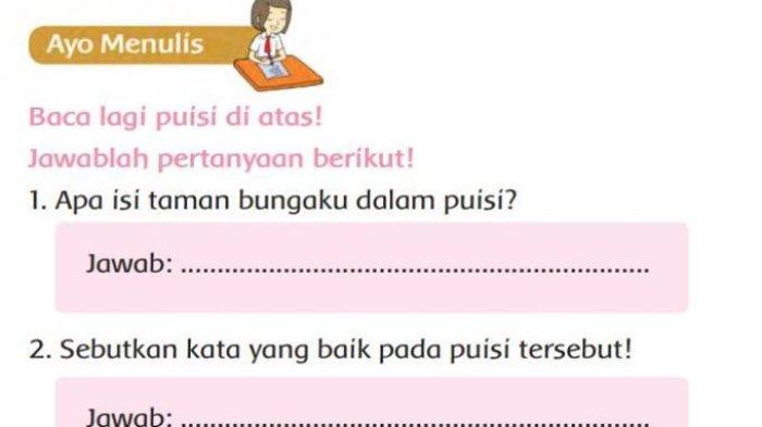 Contoh soal tentang puisi kelas 2 sd