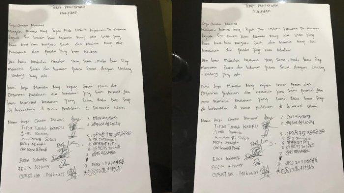KLARIFIKASI - Sejumlah pendaki Gunung Klabat, Minut, Sulawesi Utara, membuat klarifikasi kepada pihak kepolisian. Hal itu dilakukan setelah mereka membuat laporan palsu ke Basarnas Manado hanya untuk konten video.