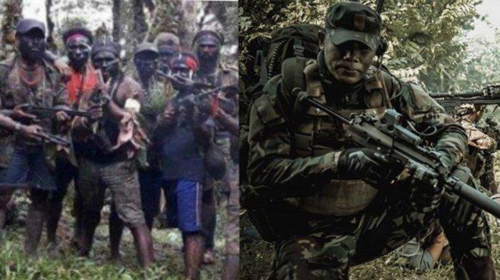 Ilustrasi KKB dan Pihak TNI