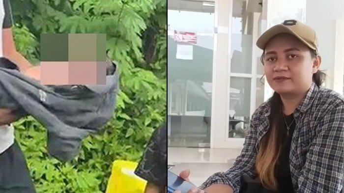 BAYI - Foto kiri, bayi perempuan ditemukan di pinggir jalan di Minut, Sulawesi Utara. Foto kanan, salah satu warga yang menemukan bayi perempuan tersebut. Dia mengungkap kronologi penemuan bayi.