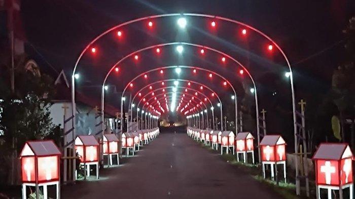 Potret lampion Paskah 2025 di Desa Tumaratas, Kecamatan Langowan Barat, Minahasa, Sulawesi Utara. Membawa warna dan sukacita di momen Paskah tahun ini.