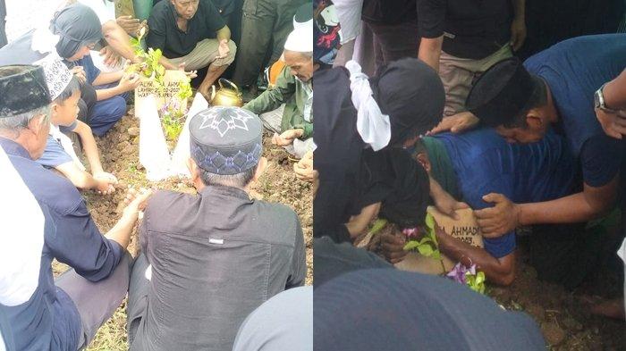 PEMAKAMAN - Prosesi pemakaman mahasiswi asal Ratatotok, Kabupaten Minahasa Tenggara (Mitra), Sulut yang tewas terseret banjir di Gorontalo, Rabu 16 April 2025.