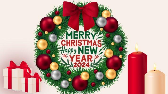 Poster Ucapan Selamat Natal 2023 dan Tahun Baru 2024