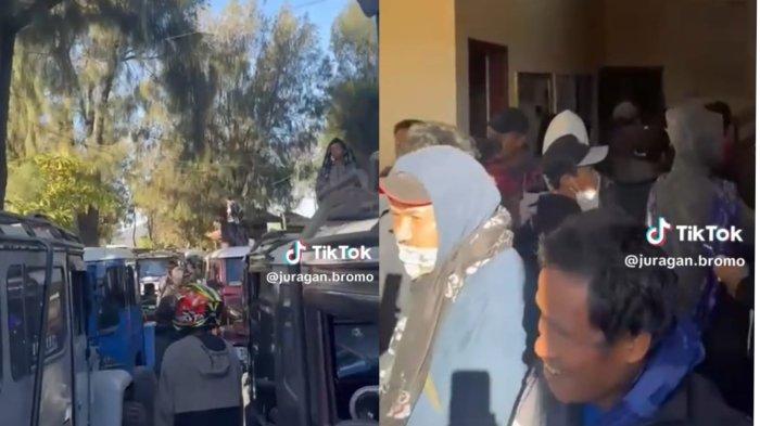 Viral keributan sopir travel yang protes dengan tiket kepada pengelola TNTBS di pintu masuk Gunung Bromo via Cemorolawang Probolinggo