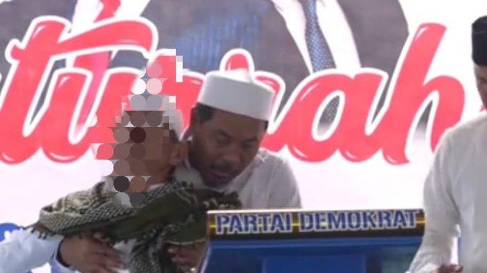 Viral di sosmed Pengasuh Ponpes Mansya'ul Huda Banyuwangi KH Suyuti Toha mendoakan Prabowo jadi Presiden hingga pingsan.
