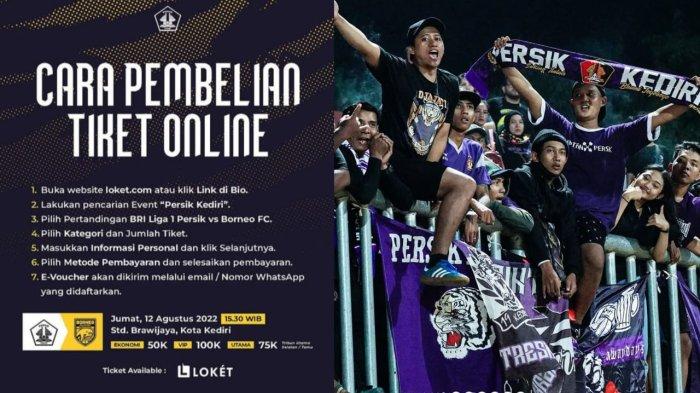 Suporter Persik Kediri antre untuk membeli tiket