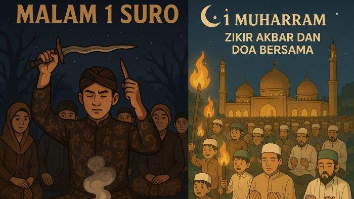 1 Suro- Tanggal 27 Juni 2025 bertepatan dengan 1 Suro 2025 dan 1 Muharram 1447 Hijriah. Ilustrasi ini dibuat menggunakan aplikasi kecerdasan buatan atau AI, Rabu (25/6/2025).