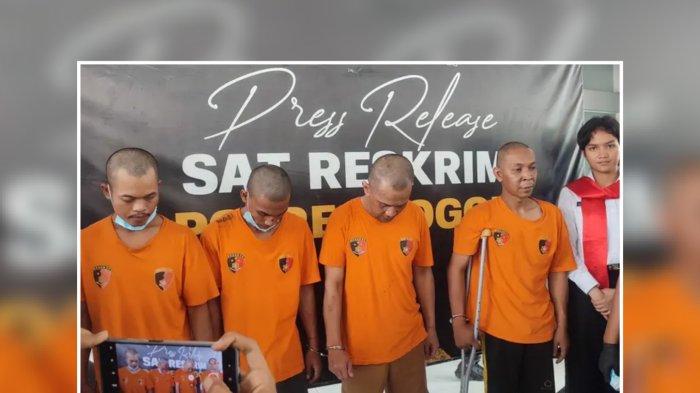 Tampang 4 Pelaku Perampokan dan Pembunuhan di Cimayang Ditangkap, Dua Tersangka Ditembak Kakinya. (Istimewa)