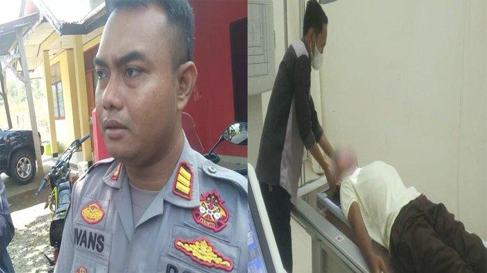 Kolase - AKP Ivans Drajat dan Gio. AKP Ivans menganiaya Gio karena ditegur pakai helm masuk ke bilik ATM