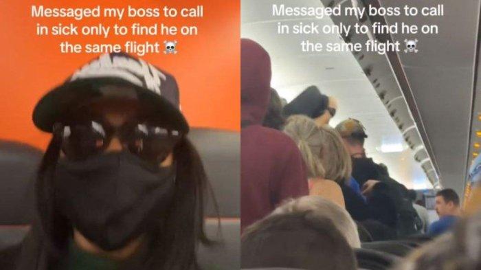 APESNYA Wanita Ini, Ngaku Sakit Demi Liburan, Kaget Malah Ketemu Bos di Pesawat, Jadinya Begini