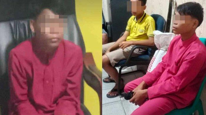 APS, remaja pembunuh Lestari Sihombing saat diamankan polisi