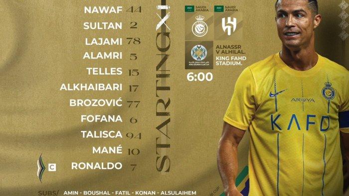 Saksikan live streaming partai final Arab Club Champions Cup atau King Salman Club Cup yang mempertemukan Al Hilal vs Al Nassr, Sabtu (12/8/2023).