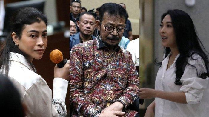 Anak perempuan mantan Menteri Pertanian (Mentan) Syahrul Yasin Limpo (SYL), Indira Chunda Thita Syahrul Putri alias Thita (kiri), merasa heran dengan pengakuan biduan Nayunda Nabila (kanan) yang sempat bekerja sebagai honor dua hari di Kementerian Pertanian (Kementan). (TRIBUNNEWS)