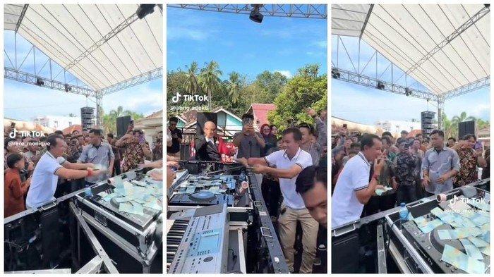 Anggota DPRD Lampung Utara, Hatami, menjadi sorotan setelah videonya sawer DJ dengan segepok Rp 50 ribu. 